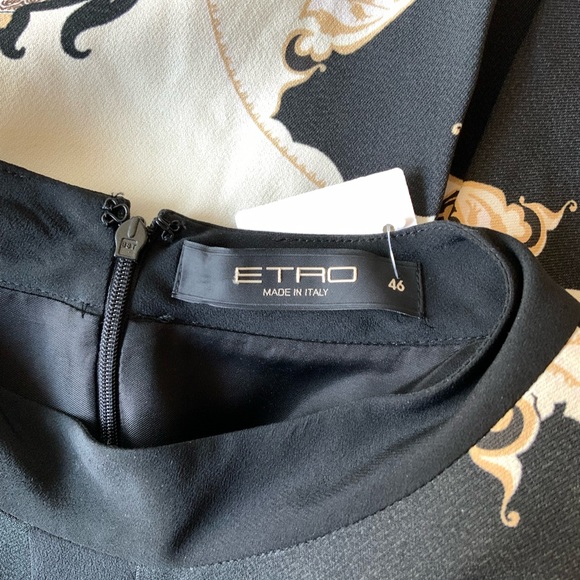 Etro Black and Blue Paisley Dress - Picture 12 of 13